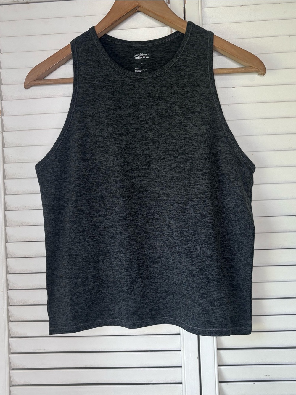 Girlfriend Collective Tank Top Gray Size Large
